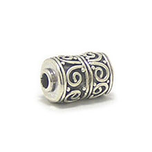 Bali Beads | Sterling Silver Silver Beads - Barrel and Pipe Beads, Silver Beads B1003