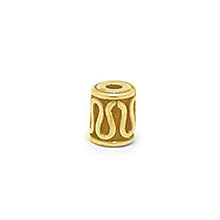 Bali Beads | Sterling Silver Vermeil-24k Gold Plated - Vermeil Barrel and Pipe Beads, 24K Gold Vermeil on Sterling Silver B1009V