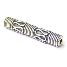 Bali Beads | Sterling Silver Silver Beads - Barrel and Pipe Beads, Silver Beads B1010