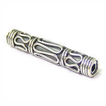 Bali Beads | Sterling Silver Silver Beads - Barrel and Pipe Beads, Silver Beads B1011