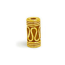 Bali Vermeil-24k Gold Plated - Vermeil Barrel and Pipe Beads