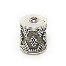 Bali Beads | Sterling Silver Silver Beads - Barrel and Pipe Beads, Silver Beads B1036