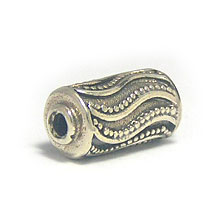 Bali Beads | Sterling Silver Silver Beads - Barrel and Pipe Beads, Sterling Silver Beads - B1042