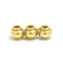 Bali Beads | Sterling Silver Vermeil-24k Gold Plated - Vermeil Connectors, 24K Gold Vermeil on Sterling Silver B2008V
