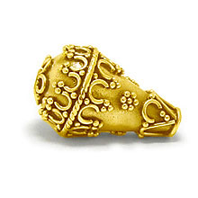 Bali Beads | Sterling Silver Vermeil-24k Gold Plated - Vermeil Other Shapes, 24K Gold Vermeil on Sterling Silver B3024V