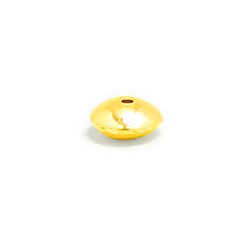 Bali Beads | Sterling Silver Vermeil-24k Gold Plated - Vermeil Plain Beads, 24K Gold Vermeil on Sterling Silver B4013V