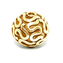 Bali Beads | Sterling Silver Vermeil-24k Gold Plated - Vermeil Round Beads, 24K Gold Vermeil on Sterling Silver B5003V