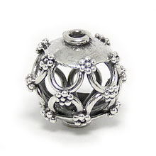 Bali Beads Silver Beads - Round Beads, Silver Beads B5007