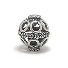 Bali Beads Silver Beads - Round Beads, Silver Beads B5015