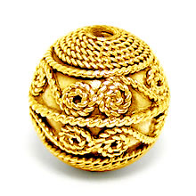 Bali Vermeil-24k Gold Plated - Vermeil Round Beads