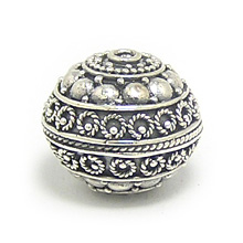 Bali Beads | Sterling Silver Silver Beads - Round Beads, Silver Beads B5046
