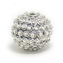 Bali Beads | Sterling Silver Silver Beads - Round Beads, Silver Beads B5115