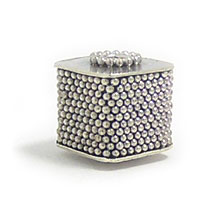 Bali Beads Silver Beads - Square Beads, Silver Beads B7003