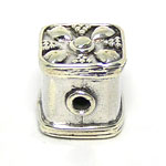 Bali Beads Silver Beads - Square Beads, Silver Beads B7007