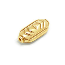 Bali Beads | Sterling Silver Vermeil-24k Gold Plated - Vermeil Stamp Beads, 24K Gold Vermeil on Sterling Silver B8009V
