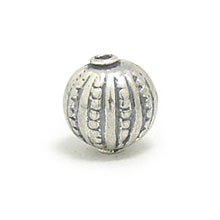 Bali Beads | Sterling Silver Silver Beads - Stamp Beads, Silver Beads B8073
