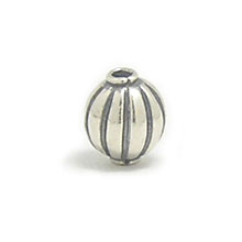 Bali Beads | Sterling Silver Silver Beads - Stamp Beads, Silver Beads B8075