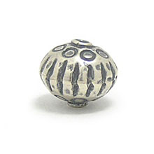 Bali Beads | Sterling Silver Silver Beads - Stamp Beads, Silver Beads B8081