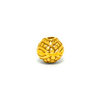 Bali Beads | Sterling Silver Vermeil-24k Gold Plated - Vermeil Stamp Beads, Beads Vermeil on Sterling Silver