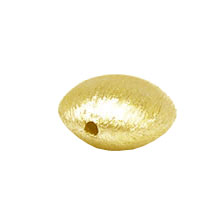 Bali Beads | Sterling Silver Vermeil-24k Gold Plated - Brushed Beads, Vermeil Brushed Beads on Sterling Silver