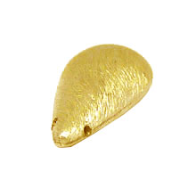Bali Beads | Sterling Silver Vermeil-24k Gold Plated - Brushed Beads, Vermeil Brushed Beads on Sterling Silver