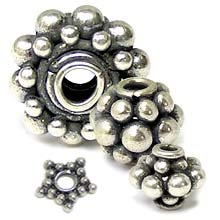 Bali Silver Spacers Flat spacer beads, granular spacer beads