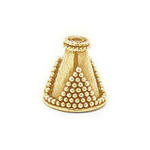 Bali Beads | Sterling Silver Vermeil-24k Gold Plated - Vermeil Cone Caps, 24K Gold Vermeil on Sterling Silver C1001V