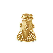 Bali Beads | Sterling Silver Vermeil-24k Gold Plated - Vermeil Cone Caps, 24K Gold Vermeil on Sterling Silver C1002V
