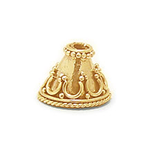 Bali Beads Vermeil-24k Gold Plated - Vermeil Cone Caps, 24K Gold Vermeil on Sterling Silver C1003V