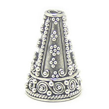 Bali Beads | Sterling Silver Silver Caps - Cone Caps, Silver Beads C1006