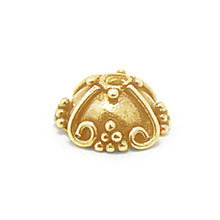 Bali Beads | Sterling Silver Vermeil-24k Gold Plated - Vermeil Ornate Caps, 24K Gold Vermeil on Sterling Silver C3004V