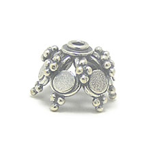 Bali Beads Silver Caps - Ornate Caps, Silver Beads C3008