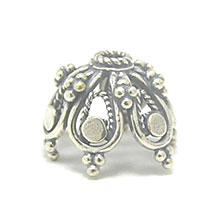 Bali Beads | Sterling Silver Silver Caps - Ornate Caps, Silver Beads C3010