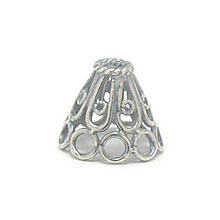 Bali Beads | Sterling Silver Silver Caps - Wired Bead Caps, Silver Beads C4020