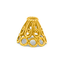 Bali Vermeil-24k Gold Plated - Vermeil Wired Bead Caps
