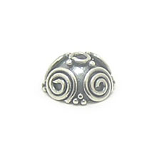 Bali Beads | Sterling Silver Silver Caps - Wired Bead Caps, Silver Beads C4025