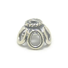 Bali Beads | Sterling Silver Silver Caps - Wired Bead Caps, Silver Beads C4028