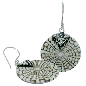 Bali Silver Jewelry - Seashell Earrings