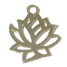 Bali Beads | Sterling Silver Silver Findings - Charms and Dangles, Lotus charms - F2086