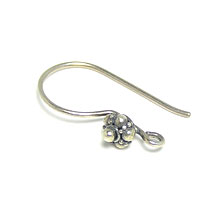 Bali Beads Silver Findings - Earwires, Silver Beads F4016