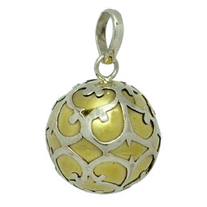 Bali Beads | Sterling Silver Silver Jewelry - Harmony Balls, Sterling silver harmony ball with brass 