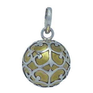Bali Beads | Sterling Silver Silver Jewelry - Harmony Balls, Sterling silver harmony ball with brass 