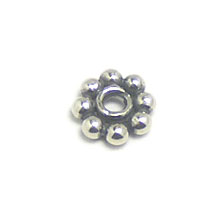 Bali Beads | Sterling Silver Silver Spacers - Flat Spacers, Silver Beads S1006