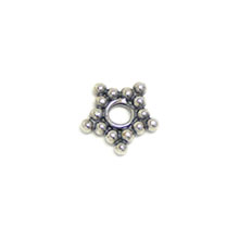 Bali Beads Silver Spacers - Flat Spacers, Silver Beads S1012
