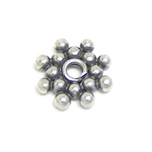 Bali Beads | Sterling Silver Silver Spacers - Flat Spacers, Silver Beads S1018