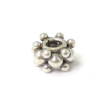 Bali Beads | Sterling Silver Silver Spacers - Granular Spacers, Silver Beads S2012
