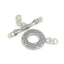 Bali Beads | Sterling Silver Silver Toggles and Claps - Ornate Toggles, Silver Beads T1002