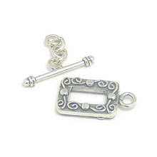 Bali Beads | Sterling Silver Silver Toggles and Claps - Ornate Toggles, Silver Beads T1004