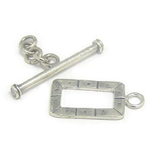 Bali Beads | Sterling Silver Silver Toggles and Claps - Ornate Toggles, Silver Beads T1005