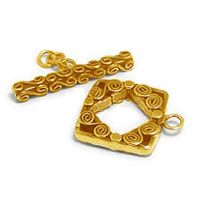 Bali Beads | Sterling Silver Vermeil-24k Gold Plated - Vermeil Toggles and Clasps, Wholesale Vermeil Bali Beads